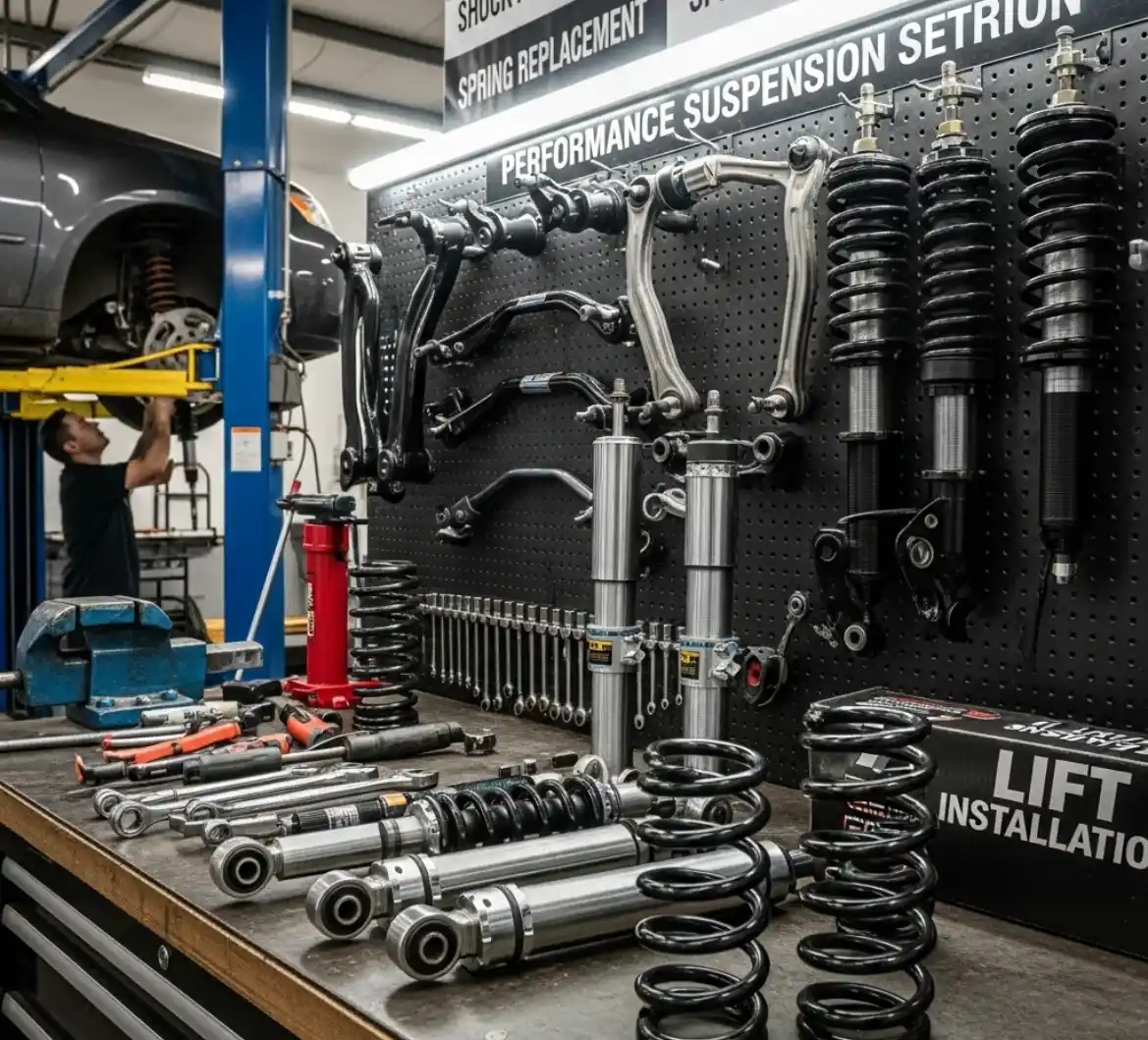 Suspension installation & upgrades — lifts, sport, & classic setups